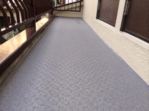 廊下　タキストロン　施工完了